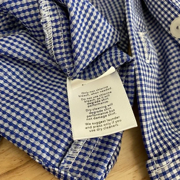 Mizzen+Main Shirt Men's XL Trim Fit Long Sleeve Button Up Blue SLIM - Picture 12 of 13